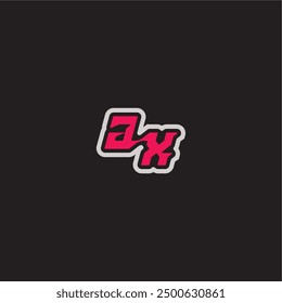 bold sporty gaming style dynamic line monogram logo letter cool esport concept GX