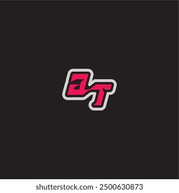 bold sporty gaming style dynamic line monogram logo letter cool esport concept GT