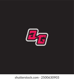 bold sporty gaming style dynamic line monogram logo letter cool esport concept GG