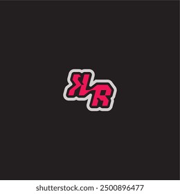 bold sporty gaming style dynamic line monogram logo letter cool esport concept KR