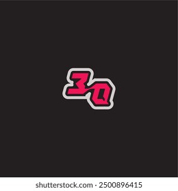 bold sporty gaming style EO cool esport concept dynamic line monogram logo letter