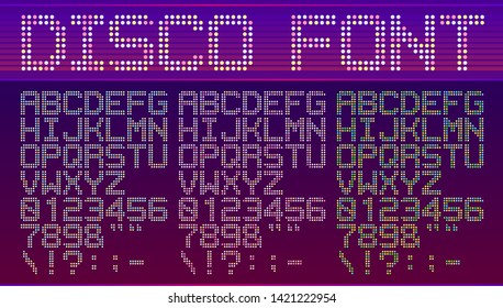 Bold Spotted Dotted Disco Font in Different Variants