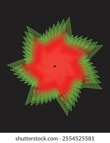 A bold star design transitioning between red and green, perfect for festive themes, creative artwork, or graphic projects.
