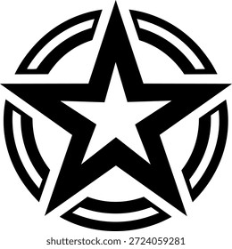 Una estrella audaz encerrada en un marco circular, que simboliza la excelencia, el logro, el liderazgo y los altos estándares.