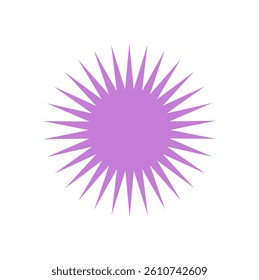 Bold star shape icon. Abstract star figure, modern geometric element. Flat design style, y2k aesthetic, brutalism art. Ideal for contemporary graphics, creative projects, and decorative purposes.