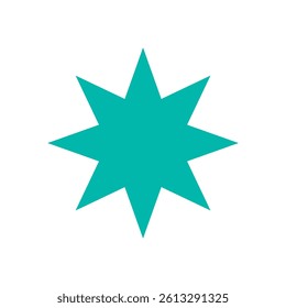 Bold star shape icon. Abstract symbol and graphic element. Modern design, flat format, contemporary aesthetic. Perfect for branding, decoration, and trendy applications.