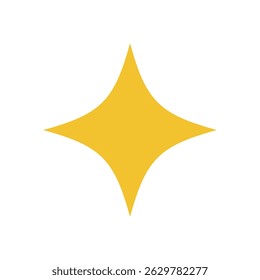 Bold star shape. Iconic geometric figure. Abstract element, contemporary style, y2k aesthetic. Perfect for modern projects and flat graphic illustrations.