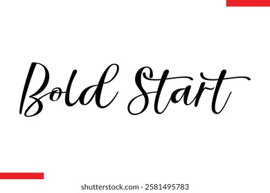 Bold Start Saying typographic Coffee Text