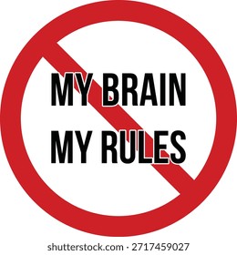 Declaração ousada T-shirt expressando autonomia mental e individualidade. Ideal para autoexpressão, confiança e moda favorável à neurodiversidade.