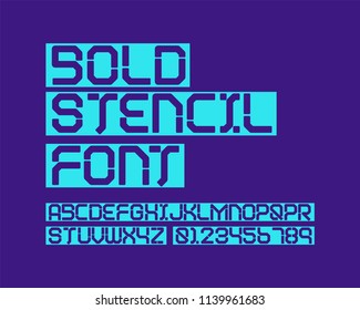 Bold Stencil Font Set