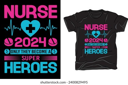Bold stethoscope heart and caring hands adorn this shirt, paying homage to nurses. Vibrant colors and empowering typography symbolize their compassion and dedication in healthcare