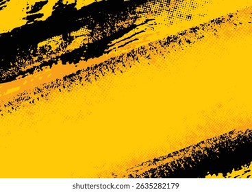 Bold streaks of yellow and black create a dynamic comic-style background. The design conveys energy and movement suitable for graphic projects or digital artwork.
