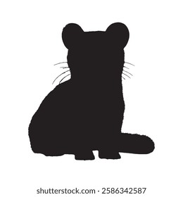 Bold and Striking Civet Silhouette for Stickers and Digital Art - Civet Vector - Civet Illustration
