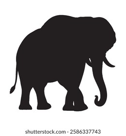 Bold and Striking Elephant Silhouette for Stickers and Decals - Elephant Vector - Elephant Illustration
