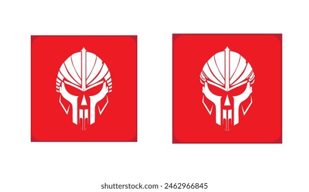 Bold and Striking Logos with Red Backgrounds and White Fiery Skull Graphics