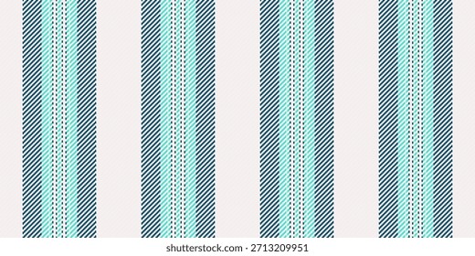Las líneas textiles de la raya audaz, dan la tela de la textura del Vector. Vertical de fondo de patrón multicolor sin fisuras en la paleta de colores blanco y cian.