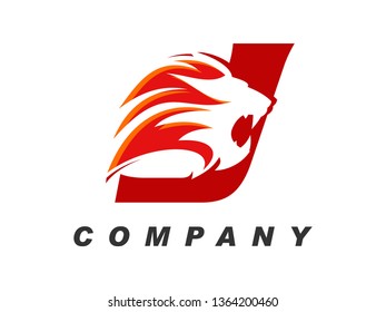 Bold and Strong illustration logo design initial alphabet combine with lion head, make your company look brave and powerful.