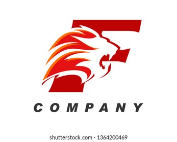 Bold and Strong illustration logo design initial alphabet combine with lion head, make your company look brave and powerful.