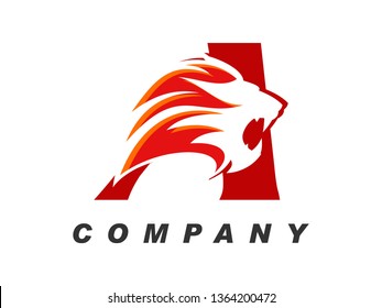 Bold and Strong illustration logo design initial alphabet combine with lion head, make your company look brave and powerful.