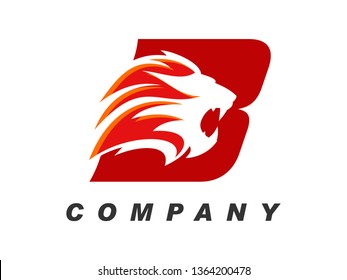 Bold and Strong illustration logo design initial alphabet combine with lion head, make your company look brave and powerful.