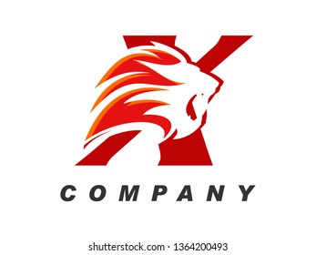 Bold and Strong illustration logo design initial alphabet combine with lion head, make your company look brave and powerful.