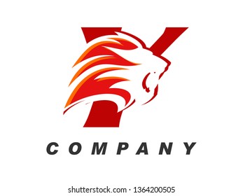 Bold and Strong illustration logo design initial alphabet combine with lion head, make your company look brave and powerful.