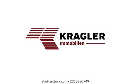 Bold strong K letter mark design for real estate business.