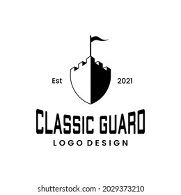 Bold and strong logo about security shield and castle.
EPS 10, Vector.
