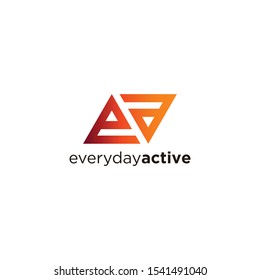 Bold and strong logo design of letter ea with clean background - EPS10 - Vector.