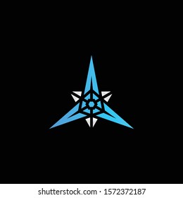 Bold and strong logo design of triangle shape with clear background colours - EPS10 - Vector.