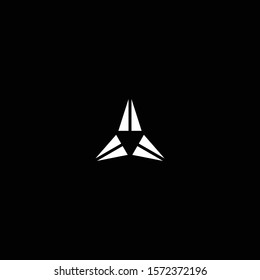 Bold and strong logo design of triangle shape with clear background colours - EPS10 - Vector.