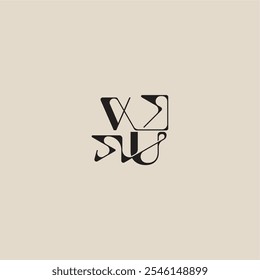 estilo audaz y concepto de lujo VU elegante logotipo inicial letra monograma de tipografía curva