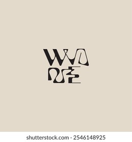 bold style and luxury concept WE elegant initial logo letter curved typography monogram