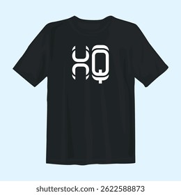 Bold and stylish black t-shirt design perfect for casual wear. Features sleek graphics with a modern aesthetic, ideal for expressing personality and confidence in any setting or event.