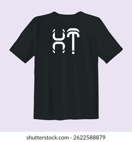 Bold and stylish black t-shirt design perfect for casual wear. Features sleek graphics with a modern aesthetic, ideal for expressing personality and confidence in any setting or event.