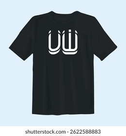 Bold and stylish black t-shirt design perfect for casual wear. Features sleek graphics with a modern aesthetic, ideal for expressing personality and confidence in any setting or event.