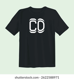 Bold and stylish black t-shirt design perfect for casual wear. Features sleek graphics with a modern aesthetic, ideal for expressing personality and confidence in any setting or event.