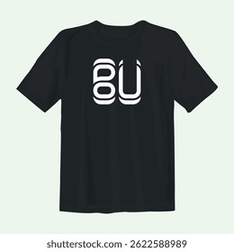 Bold and stylish black t-shirt design perfect for casual wear. Features sleek graphics with a modern aesthetic, ideal for expressing personality and confidence in any setting or event.