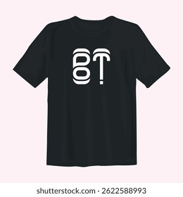 Bold and stylish black t-shirt design perfect for casual wear. Features sleek graphics with a modern aesthetic, ideal for expressing personality and confidence in any setting or event.