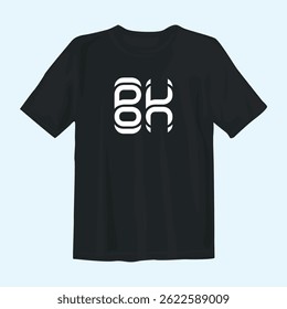Bold and stylish black t-shirt design perfect for casual wear. Features sleek graphics with a modern aesthetic, ideal for expressing personality and confidence in any setting or event.