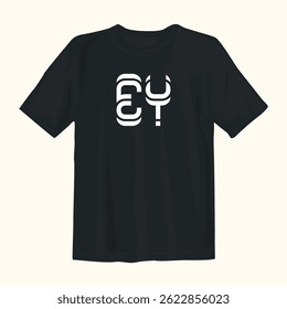 Bold and stylish black t-shirt design perfect for casual wear or street fashion. Features high-quality prints and modern aesthetics, ideal for trendsetters and fashion-forward individuals.
