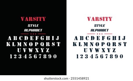 Bold and Stylish Western Varsity Font Alphabet for College Sports Team Logos, Athletic Branding, Baseball, Football, and Basketball Merchandise, T-Shirt Designs, and Custom Retro Apparel