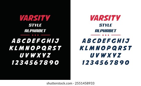 Bold and Stylish Western Varsity Font Alphabet for College Sports Team Logos, Athletic Branding, Baseball, Football, and Basketball Merchandise, T-Shirt Designs, and Custom Retro Apparel