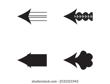 Fette, stilisierte Pfeilspitzen-Muster mit scharfen geometrischen Formen für kreative visuelle Richtung für Poster, Broschüren und Webdesign