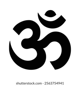 A bold, stylized Om symbol, perfect for spiritual or yoga designs.