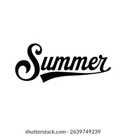 Bold Summer Typography Illustration Design