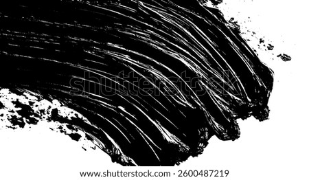 Bold, sweeping strokes of black paint intertwine in a textured dance, revealing the artist's fervent passion and the intricate nuances of each brush movement.