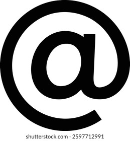 Bold At Symbol Icon Vector Design