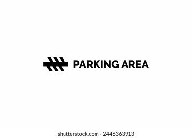 bold symbol parking area icon logo design vector illustration for business and garage. modern parking and garage logo vector design template. 