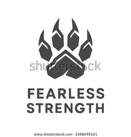 A bold symbol of resilience and courage featuring a strong animal claw print. Ideal for designs promoting perseverance and unwavering resolve.